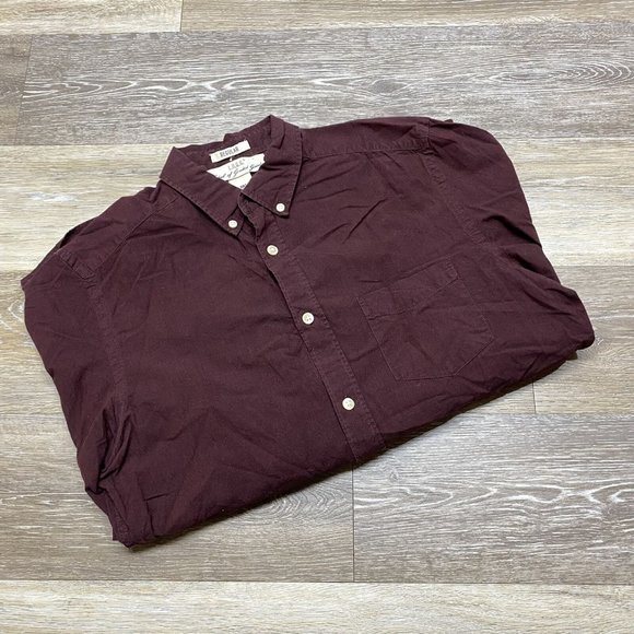 H&M Other - L.O.G.G. by H&M Regular Fit Button Down Burgundy Casual Shirt Men's Size Small